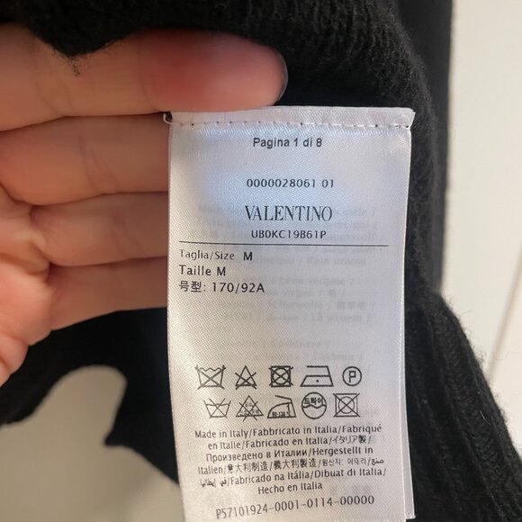 Like NEW Original Valentino Garavani Cashmere Wrap sweater BLK - Picture 4 of 8